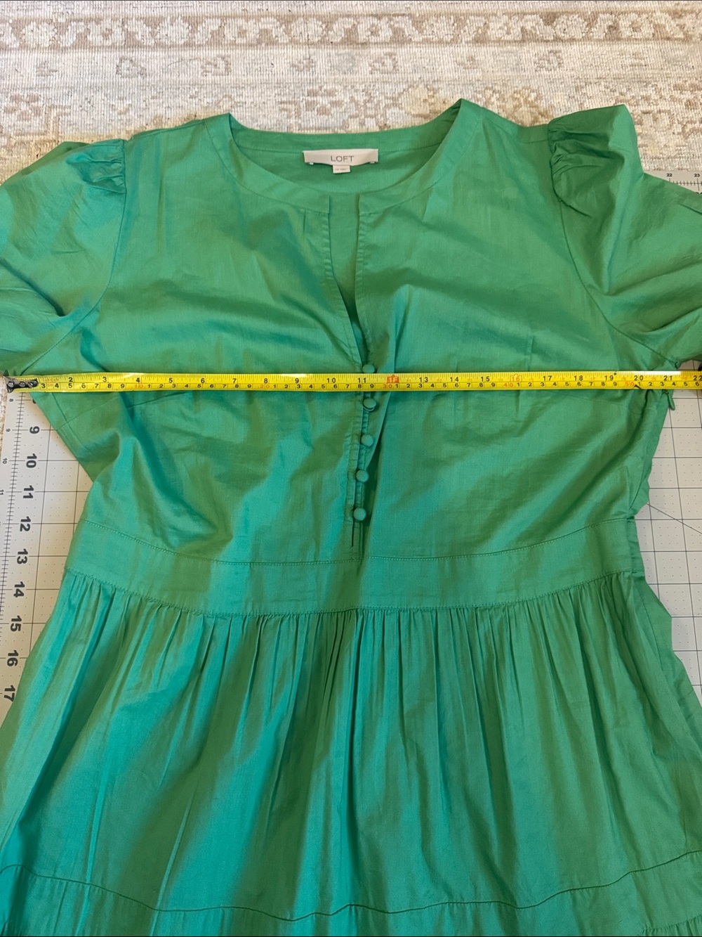 LOFT  Green Dress - Picture 3 of 4